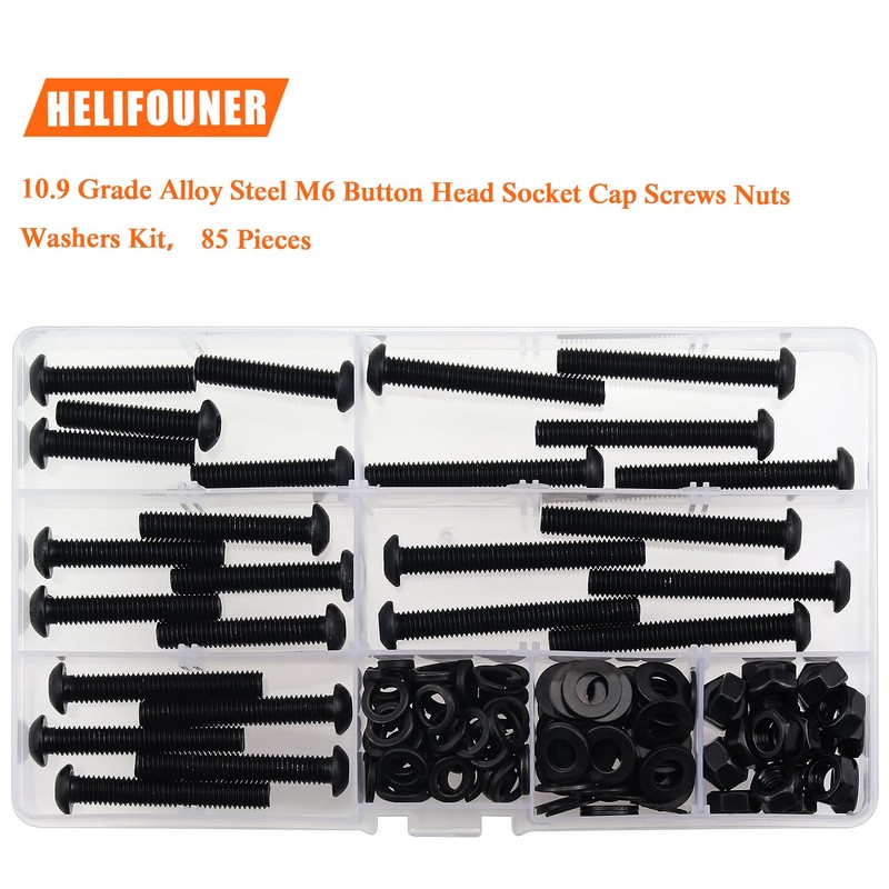 HELIFOUNER 85 Pieces M6 x 30mm /35mm /40mm /45mm /50mm,