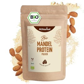 Organic Almond Protein Powder 250 g | Protein and Fibre Rich | 50 g Vegetable Protein per 100 g | Natural Nutrient Boost | by Achterhof