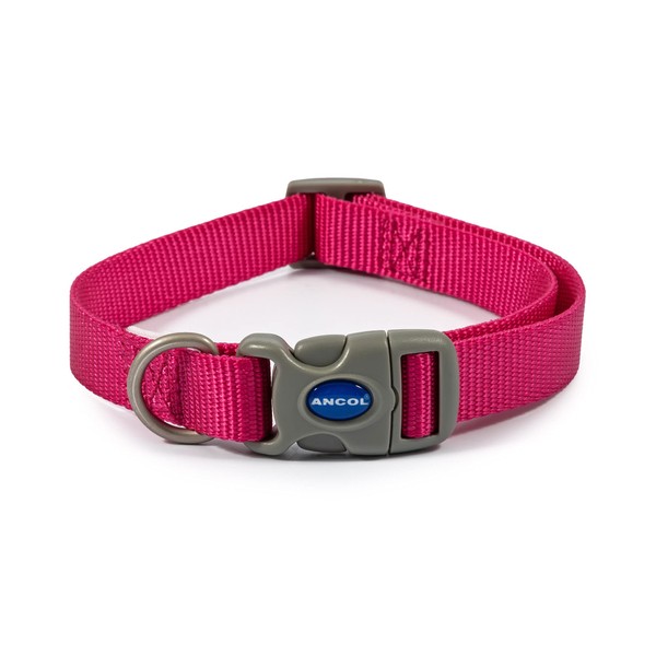Ancol Viva Adjustable Collar Pink Size 1-2/ Small Fits neck