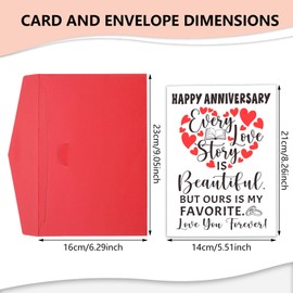 ARKUKU Anniversary Wedding Card Gifts for Him Her Happy Anniversary Cards for Wife Husband Romantic Anniversary Gifs for Couple Boyfriend Men First Anniversary Day Gifts