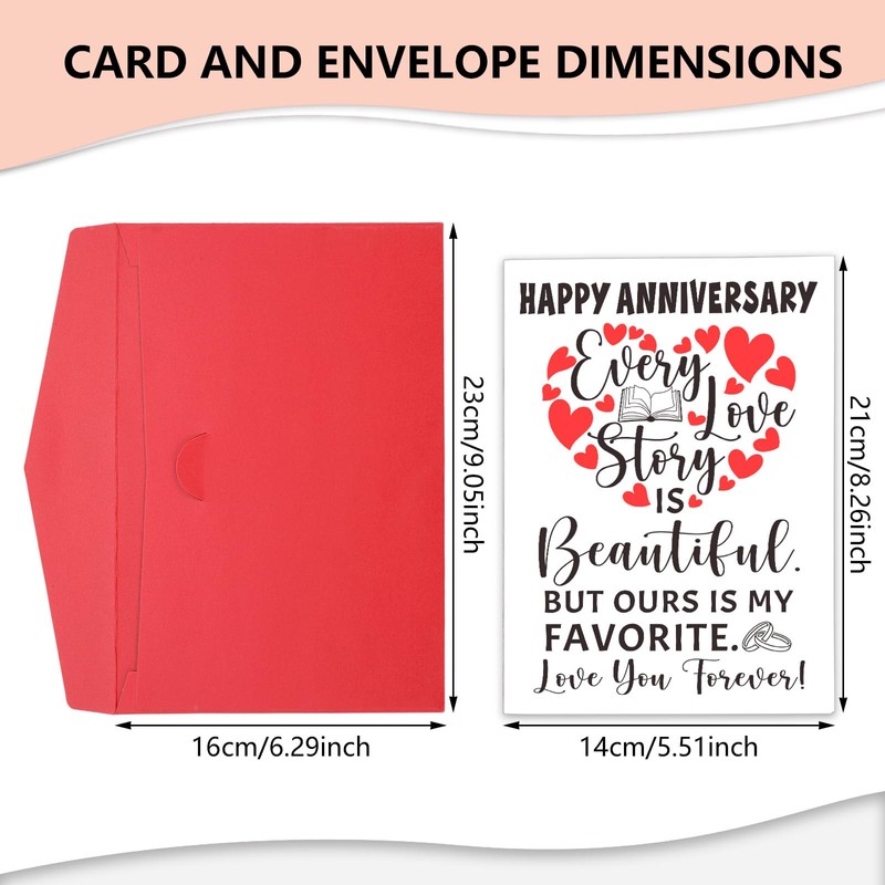 ARKUKU Anniversary Wedding Card Gifts for Him Her Happy Anniversary