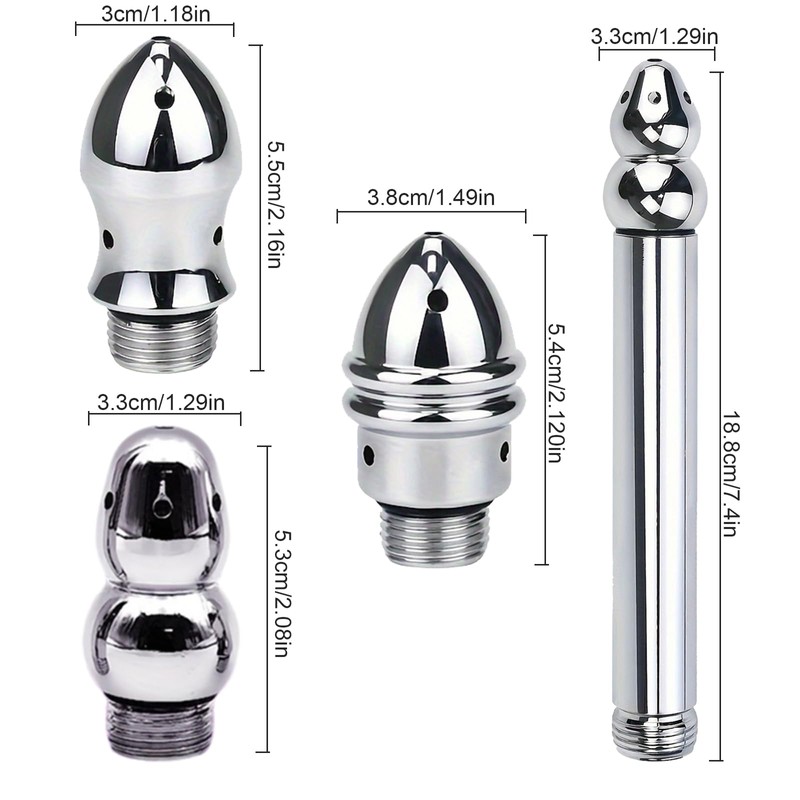 Aluminium Shower Set Shower Wash System, 3-Piece Aluminium Enema Set