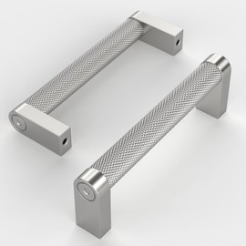 Amerdeco 10 Pack Brushed Satin Nickel Cabinet Pulls 3 Inch Hole Centers Kitchen Cabinet Handles Hardware Kitchen Handles for Cabinets Handles ZH0064