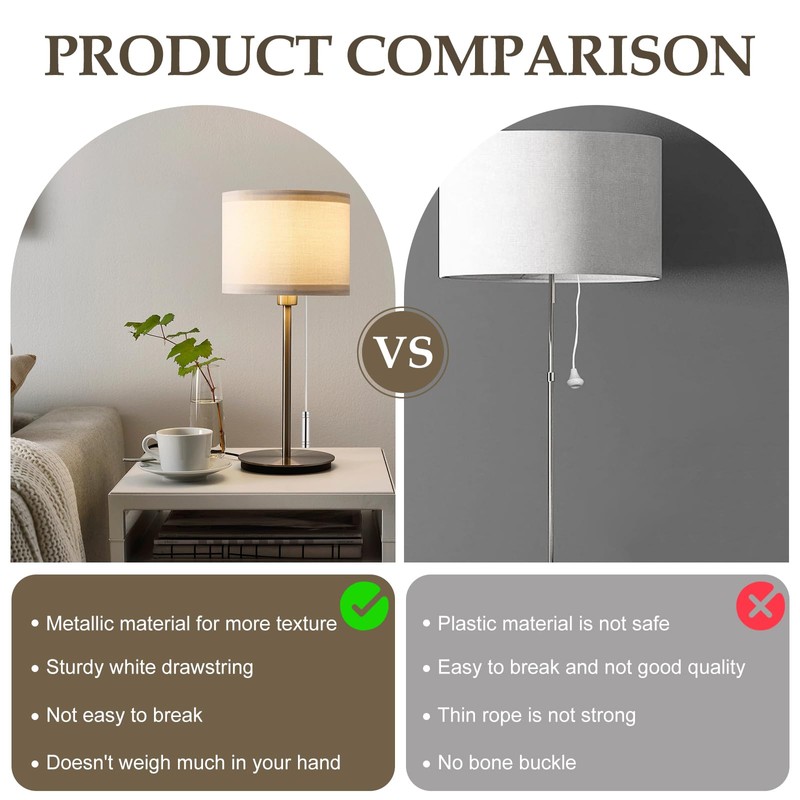 KingYH 1 Pcs Bathroom Light Pull Cord Handle Cylindrical Pendant