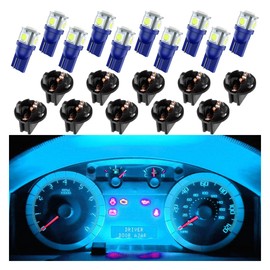 smilfuy 10PCS T10 194 168 LED Light Bulbs, Dash Lights Super Bright with Twist Lock Socket, PC194 PC195 PC160 PC161 PC168 LED Bulbs for Dashboard Instrument Panel Gauge Cluster Light (Ice Blue)