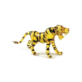 Mr_air_thai_Glass_Blown Tiny Crystal Tiger Hand Blown Clear Glass Art Tiger Figurine Animals Collection Glass Blown