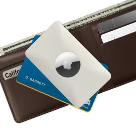 PSRAT AirTag Card Case for Cards Flex Credit Card Size Wallet Case Holder for AirTag Handbag Backpack Purse Clutch Wristlet White