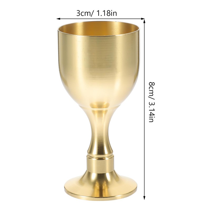 PRETYZOOM Big Gold Altar Chalice Communion Cups Golden Goblet for