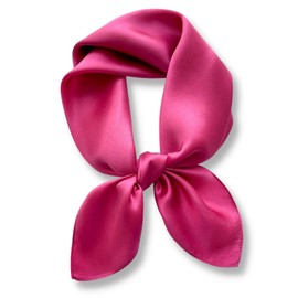 PoeticEHome Solid Color Mulberry Silk Scarf - Lightweight 27" Square Neckerchief for Women's Neck Hair Head in Gift Wrapped