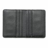 Wachifudo Dayan Genuine Leather Archaic Folding Pass Case, Black, Black