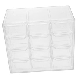 SHOWERORO 12-Grid Drawer Storage Box Versatile Desk Organizer for Office Stationery and Cosmetics Dustproof Plastic Multi-Functional Storage Solution