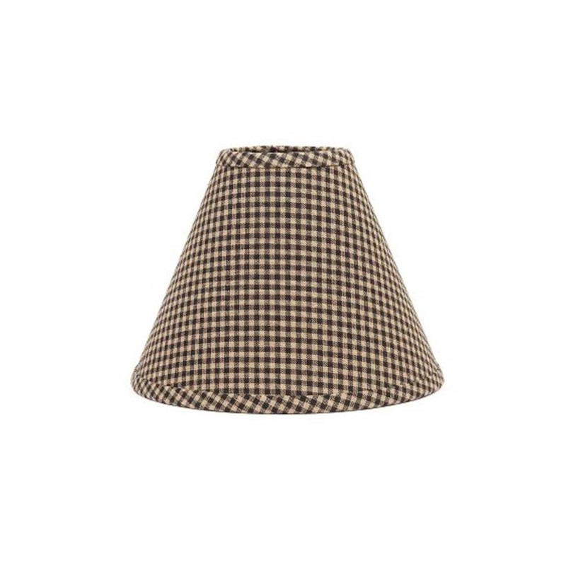 Home Collection by Raghu Newbury Gingham Black Lampshade 14"