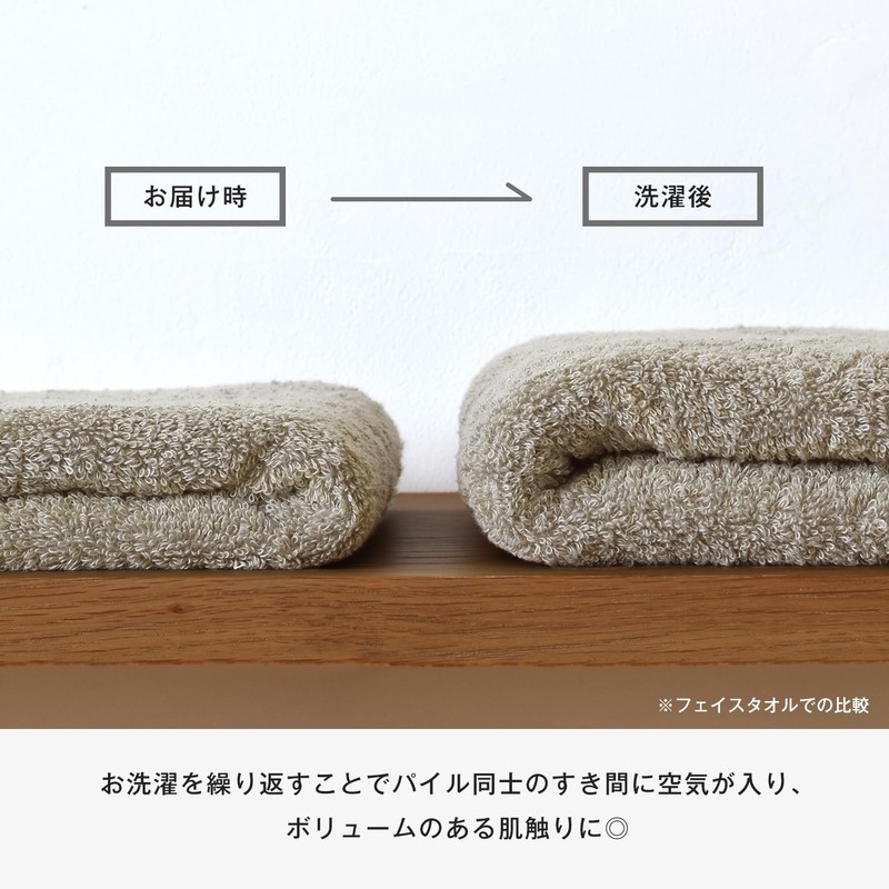 Bloom Imabari Towel-Certified “with” Face Towel, Set of 3, Soft,