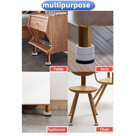 Shock-Absorbing Anti-Vibration Anti-Slip Pad Risers for Furniture & Appliances - Floor Protectors with Thickened Material for Washing Machine Feet