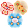 Ainiv 3PCS Suction Cup Spinner Toy, Baby Spinning Top Toys