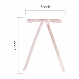 Meseey 30 Pcs Satin Bows with Twist Tie 5 x 7 Inch Pretied Premade Ribbon Bows for Tree Wreath Garland Home Decor Indoor Outdoor Decorations (Dusty Rose)
