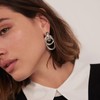 ALRNBY Chunky Gold Earrings for Women Trendy Dangle Earrings Silver