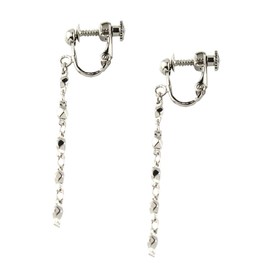 Chain Earrings [Skin-friendly Nickel Free] Silver (e0239 – R)