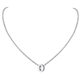 Dainty O Necklace For Women 925 Sterling Silver Jewelry Cute Initial Letter Necklace