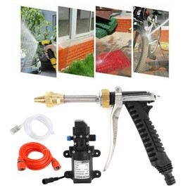 Majatou 12V Portable High Pressure Washer,130PSI Electric High Pressure Washer,80W Car Powerful Wash Cleaner for Cars, Homes, Driveways, Patios