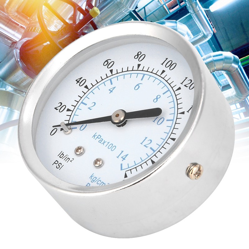 0-14kg/cm 0-200psi Dual Scale Pressure Gauge 1/8NPT Back Connection