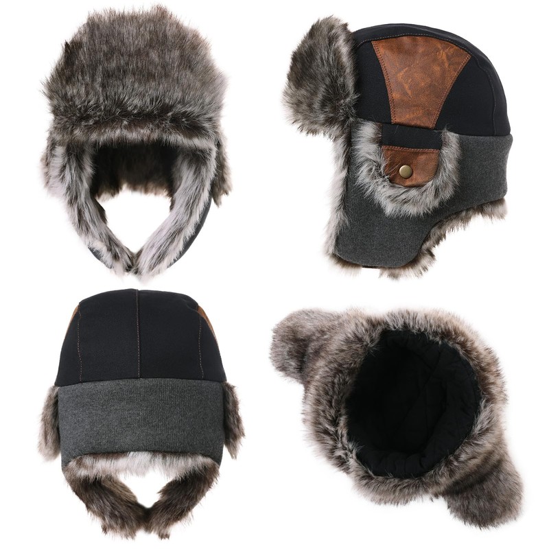 [TOP-EX] Pilot Cap, Flight Cap, Skiing, Thermal, Hat, Flight Cap,