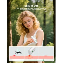 medisana Insect Bite and Sting Relief, Chemical-Free Insect Bite Healer for Itching and Swelling Relief, Portable 2-Speed Mosquito Bite Itch Relief for Summer Outdoor Camping, Home Backup and Riding