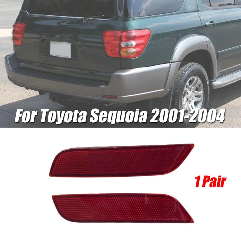 1Pair Car Rear Bumper Marker Lamps Bumper Reflectors for Toyota
