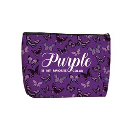 Wenboco Purple Gifts for Women Purple Accessories Purple Stuff Purple Lover Gifts Makeup Bag Inspirational Birthday Christmas Gifts for Her Female Mother Sister Friends Travel Toiletries Bag
