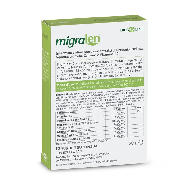 Migralen Natural Remedy Against Headaches 12 Sachets