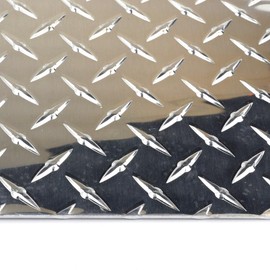 3003 Aluminum Diamond-Tread Sheet, Unpolished (Mill) Finish, H22 Temper, AMS QQ-A 250/2/ASTM B209, 0.0625" Thickness, 12" Width, 48" Length