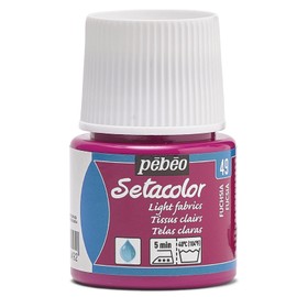 Pebeo Setacolor Light Fabric Paint 45-Milliliter Bottle, Fuchsia,Fuschia