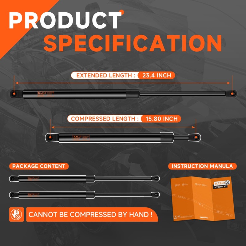 KALUJ Trunk Struts, Rear Hatch Strut Replacement Lift Support Shocks