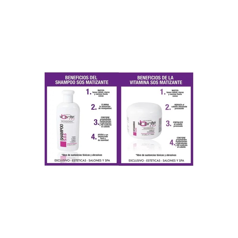 Kit Matizador Shampoo Y Mascarilla Sos La Bonte