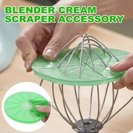 1PCS Round Stand Mixer Wiper, Anti-Splatter Baffle for 6-Wire Whisks, Stand Mixer Whisk Scraper for Kitchen Gadget 4.5qt 5qt Tilt-Head Mixers, Mixer Accessories, Easy Cleaning (Blue)