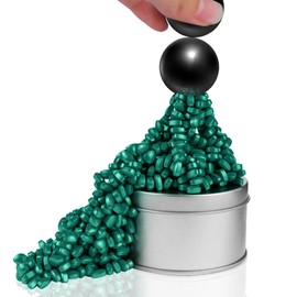 Magnetic ferrite mudstone, YUEICOIYover 600 weakly Magnetic Smooth ferrite Pebbles in Multiple Colors, Anxiety Relieving Magnetic Toys, and Adult time Killers (Green)