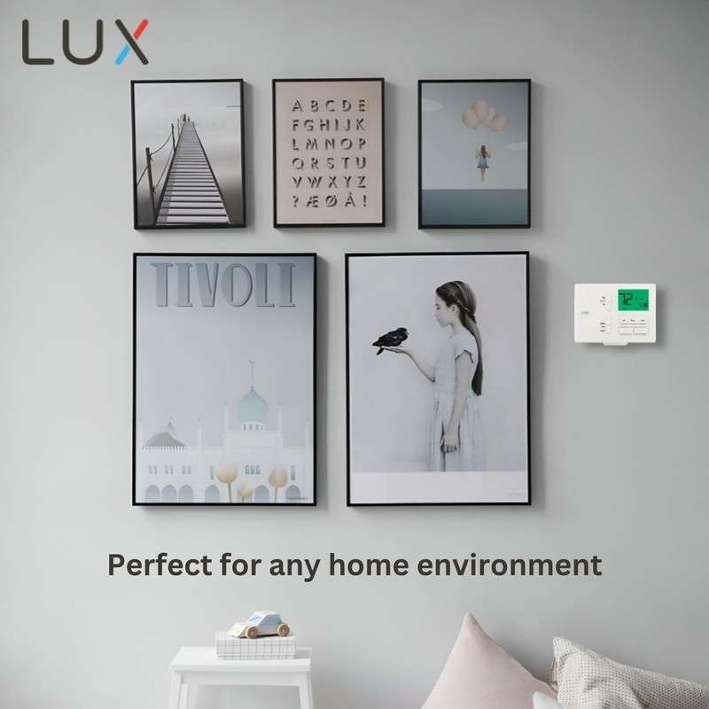 Lux Pro All in One Non Programmable/Programmable Thermostat; 7 and