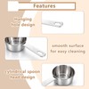 4 Pcs 1/3 Cup Measuring Cup, 1/3Cup Scoop Stainless Steel