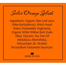 ALIEN SHAVE Premium After Shave Splash for Men (Solar Orange). Powered with Aloe & Witch Hazel 3.4 oz (1-Pack)