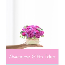 DIY Felt Flower Art Craft Kit,Felt Rose and Lavender Kit, Floral Gifts,Arrange Pre-Cut Felt Flowers and Foliage