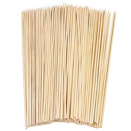 Bamboo Skewers 100pcs 10 Inch Barbecue Skewers Bamboo Sticks for Barbecue, Kebabs, Fruits, Mushroom, Sandwich, Bonfires, Campfire, Grill Party, Buffet Party