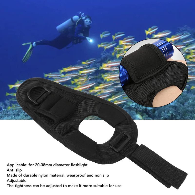 Diving Flashlight Glove,Hands Free Flashlight Case,Adjustable Diving Torch Protective Cover