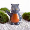 Jxueych Rebellious Hippo Figurine, Miniature Resin Hippo Standing 3.5 Inch,