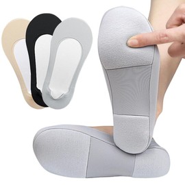 Foot Protection Pads, Set of 3, Heel Pads, Socks, Soles, Heels, Cushions, Foot Supporter, Shock Absorption, Foot Arch Ladies, Socks, Blister Pain, Foot Care (8.9 - 9.8 inches (22.5 - 25 cm), Black, 3)