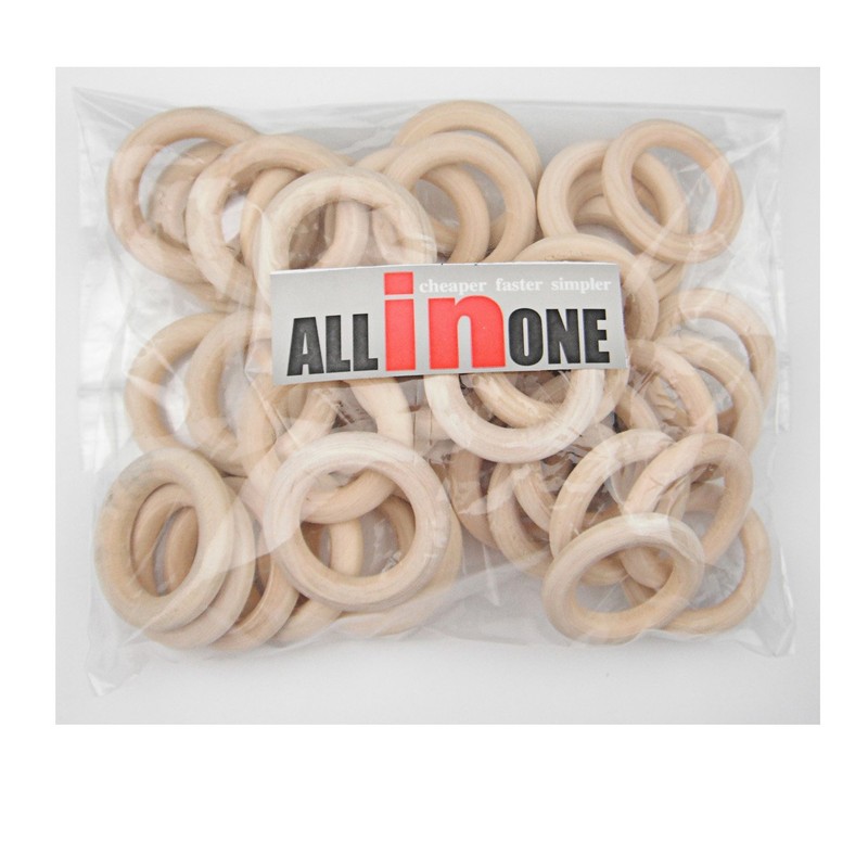 ALL in ONE Natural Wood Rings for DIY Projects (5.5cm)