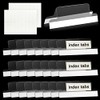 2 Inch Insertable Self-Adhesive Tabs with Printable Inserts with File Folder Labels Sticky Plastic Index Tabs Clear Divider Tabs Stick on File Tabs Self Adhesive for Book Page(25 Pieces)
