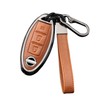 Happyit Zinc Alloy Leather Car Key Cover Cases for Nissan