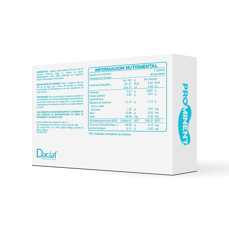 PROMINENT LINE Probióticos + Prebióticos con Vitaminas Mejora Microbiota Absorción