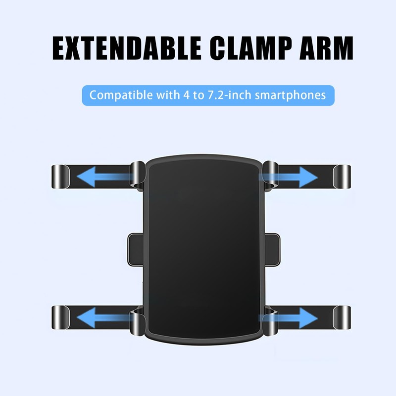 AMZAUTO Car Phone Mount, 1260 Degree Rotation Dashboard Phone Holder,
