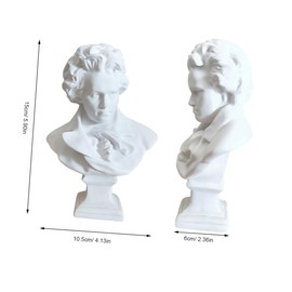 Sosoport 1Pc Bust Sculpture Resin Portrait Craft Decor for European Style Home and Office Decoration for Gallery Museum Study